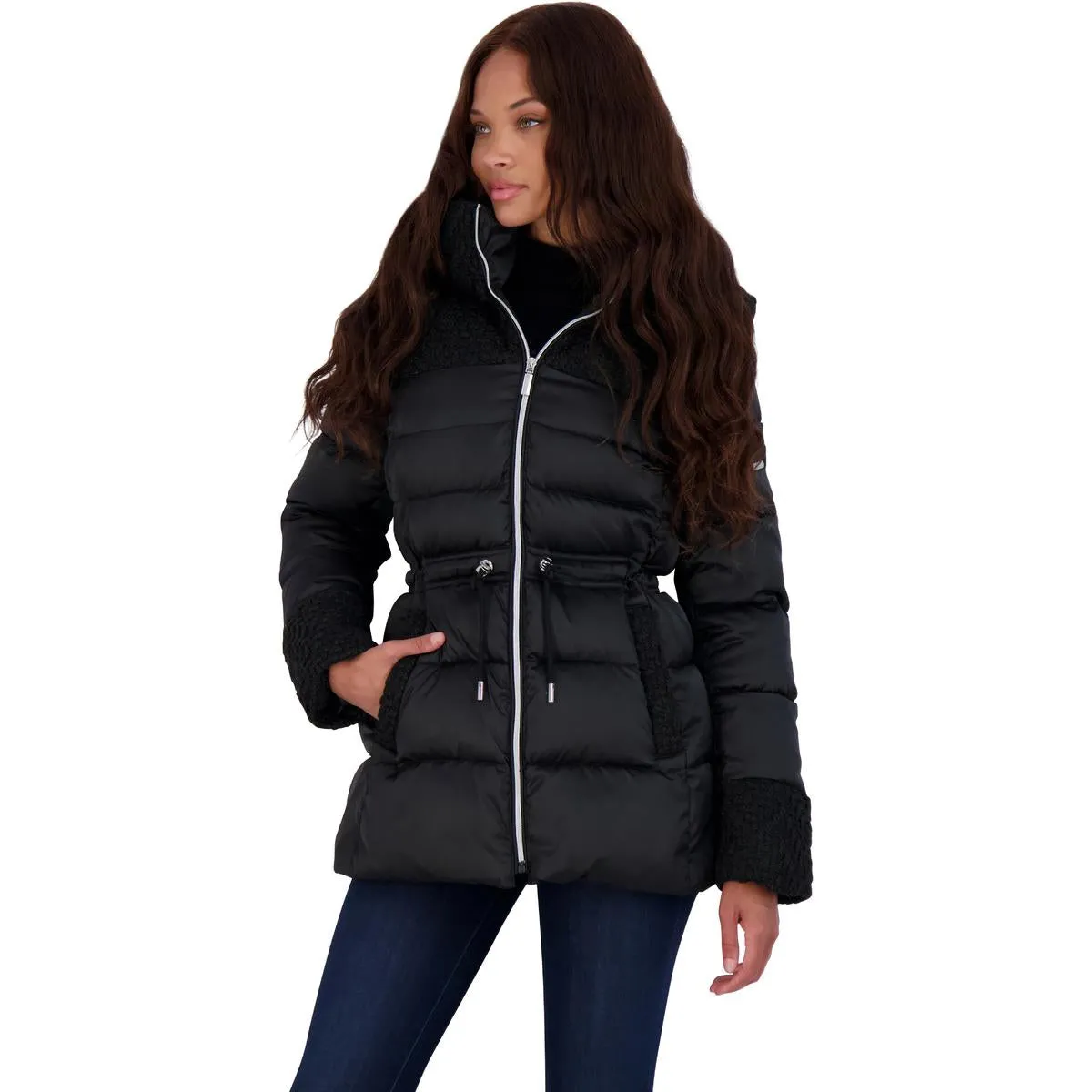 Womens Slimming Novelty Puffer Jacket