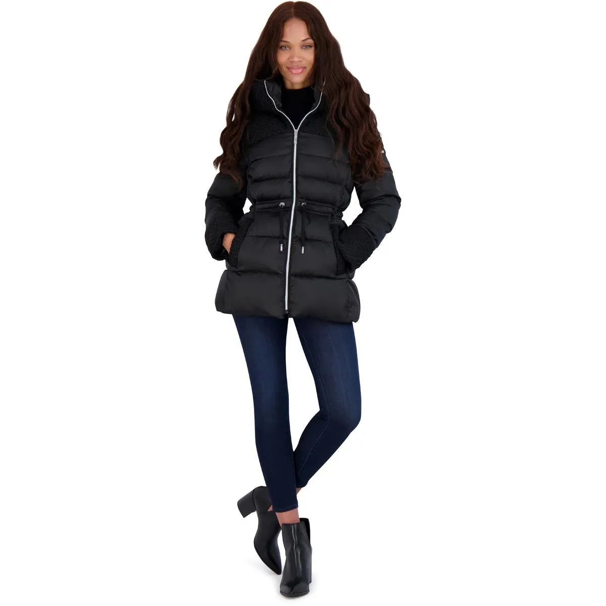 Womens Slimming Novelty Puffer Jacket