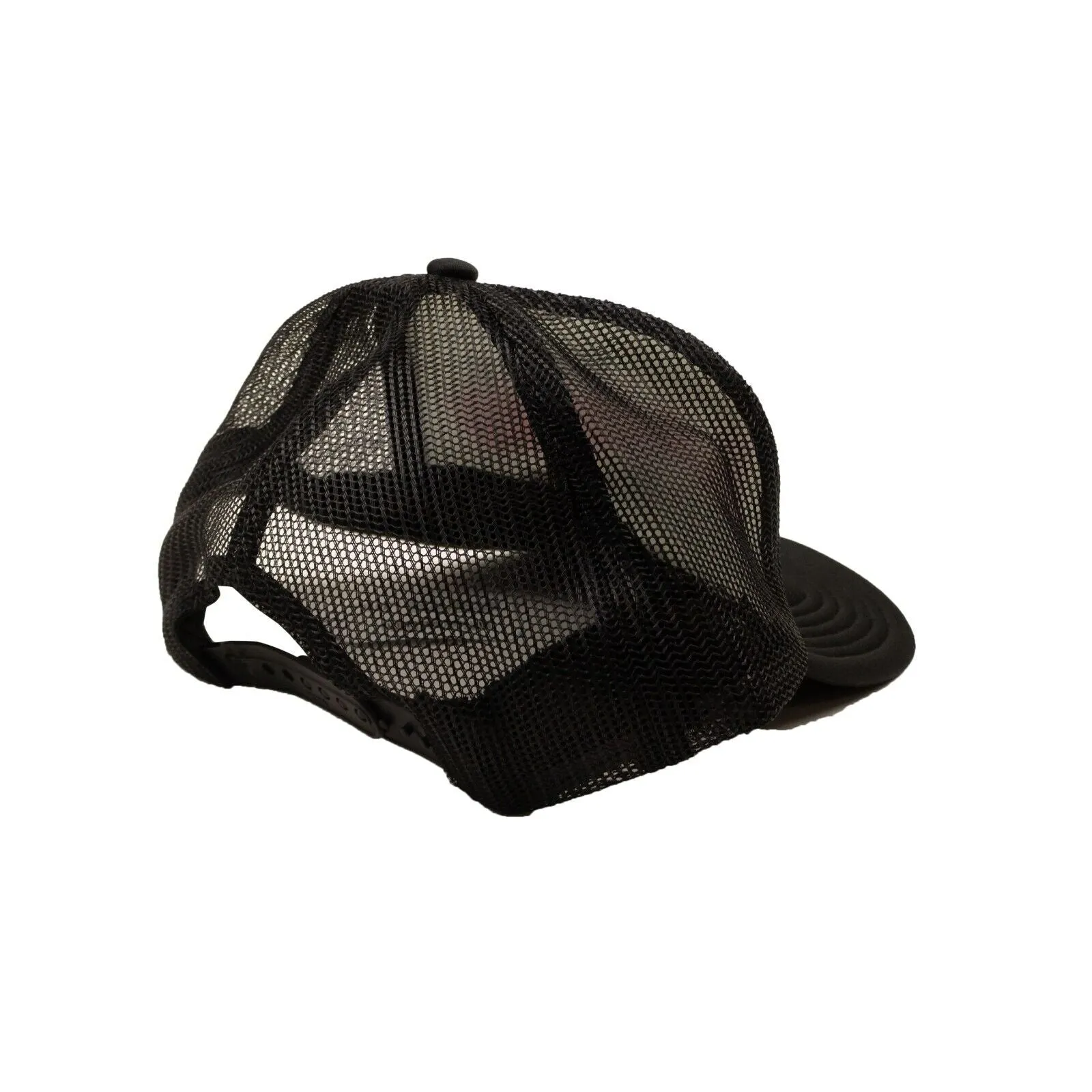 X 375 Black And Pink Logo Trucker Cap
