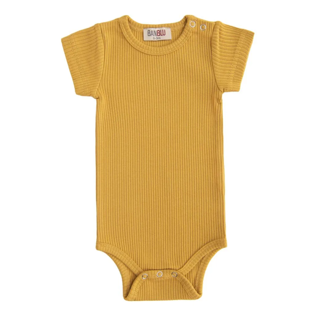 Yellow Mustard SS Modal Bodysuit