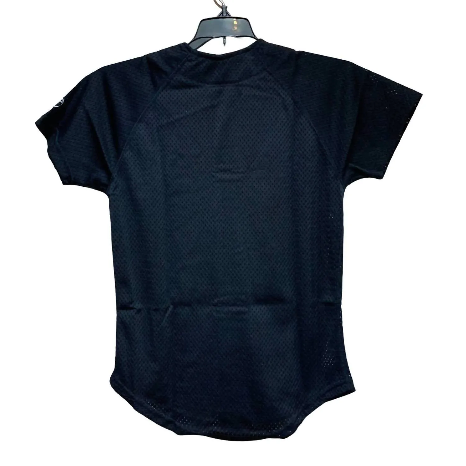 Youth's Button Up Baseball Mesh Jerseys In Black