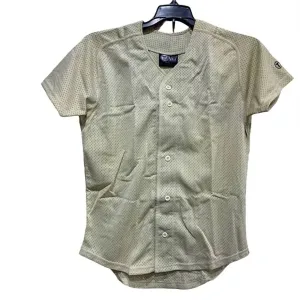 Youth's Button Up Baseball Mesh Jerseys In Gold